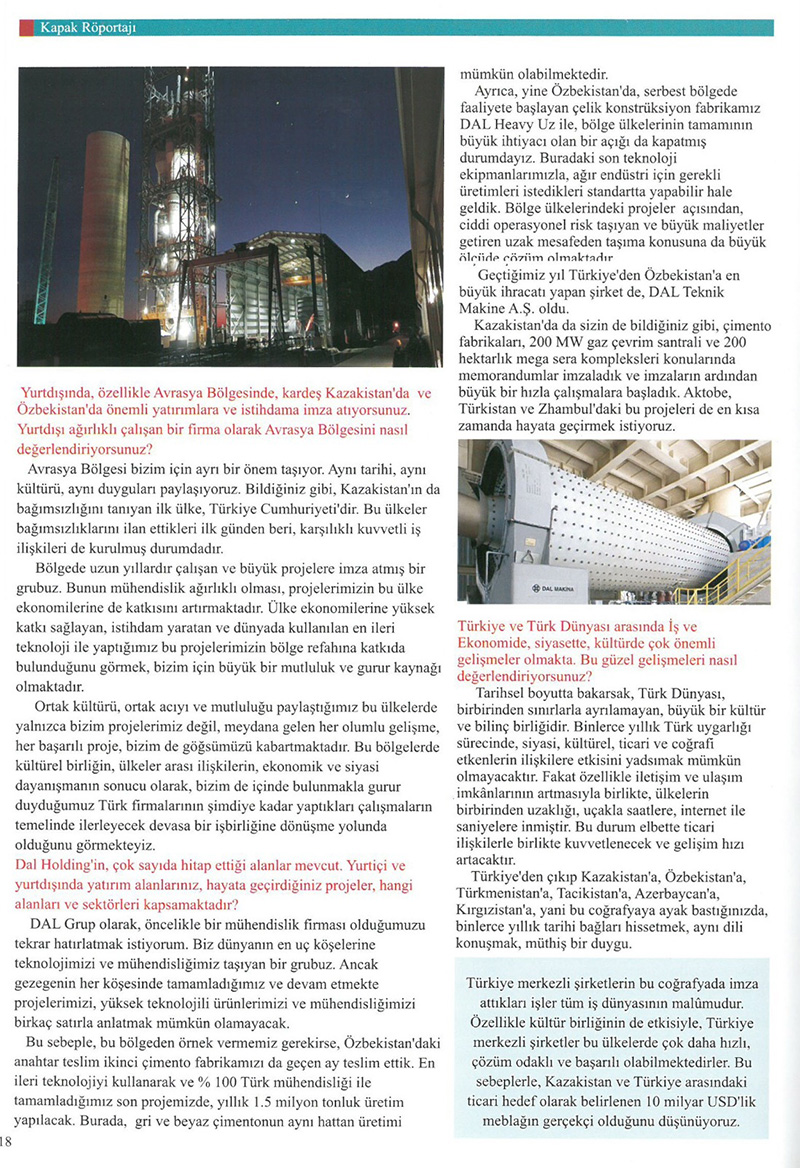 Dal Holding - Turkey & Central Asia Business Magazine